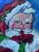 Load image into Gallery viewer, Mischief Santa - Hand-painted Wooden Square Pallet Wood Wall Decor
