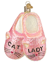 Load image into Gallery viewer, Cat Lady Slippers Ornament - Old World Christmas
