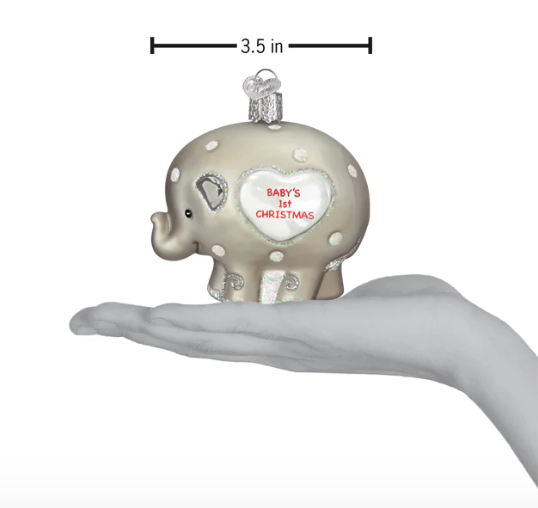 Baby's First Christmas Elephant Ornament - Old World Christmas