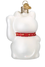 Load image into Gallery viewer, Lucky Cat Ornament - Old World Christmas
