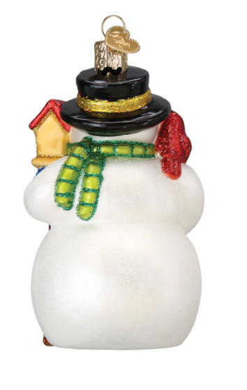 Snowman with Cardinal Ornament - Old World Christmas