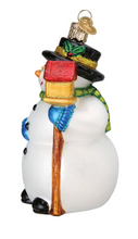 Load image into Gallery viewer, Snowman with Cardinal Ornament - Old World Christmas
