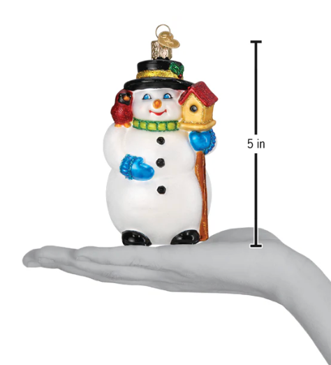 Snowman with Cardinal Ornament - Old World Christmas