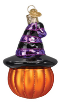 Load image into Gallery viewer, Witch Pumpkin Ornament - OWC
