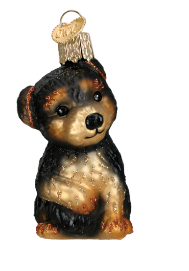 Yorkie Puppy Ornament - Old World Christmas