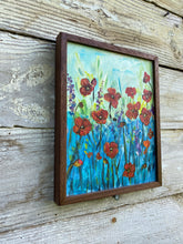 Load image into Gallery viewer, Poppies #9. Original Reclaimed Pallet Wood Painting
