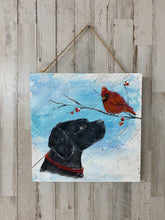 Load image into Gallery viewer, Winter Friends - Hand-painted Wooden Square Pallet Wood Wall Decor
