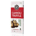 Box of Cannoli Truffle chocolate bars with red and white design.