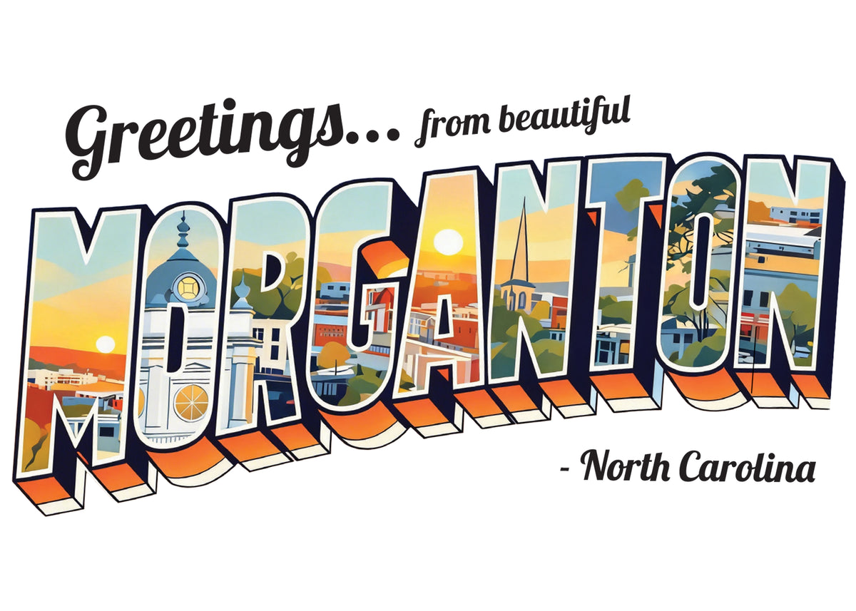 Greetings from Morganton T-Shirt – Adult Tee | Merrill Mischief NC (Copy)