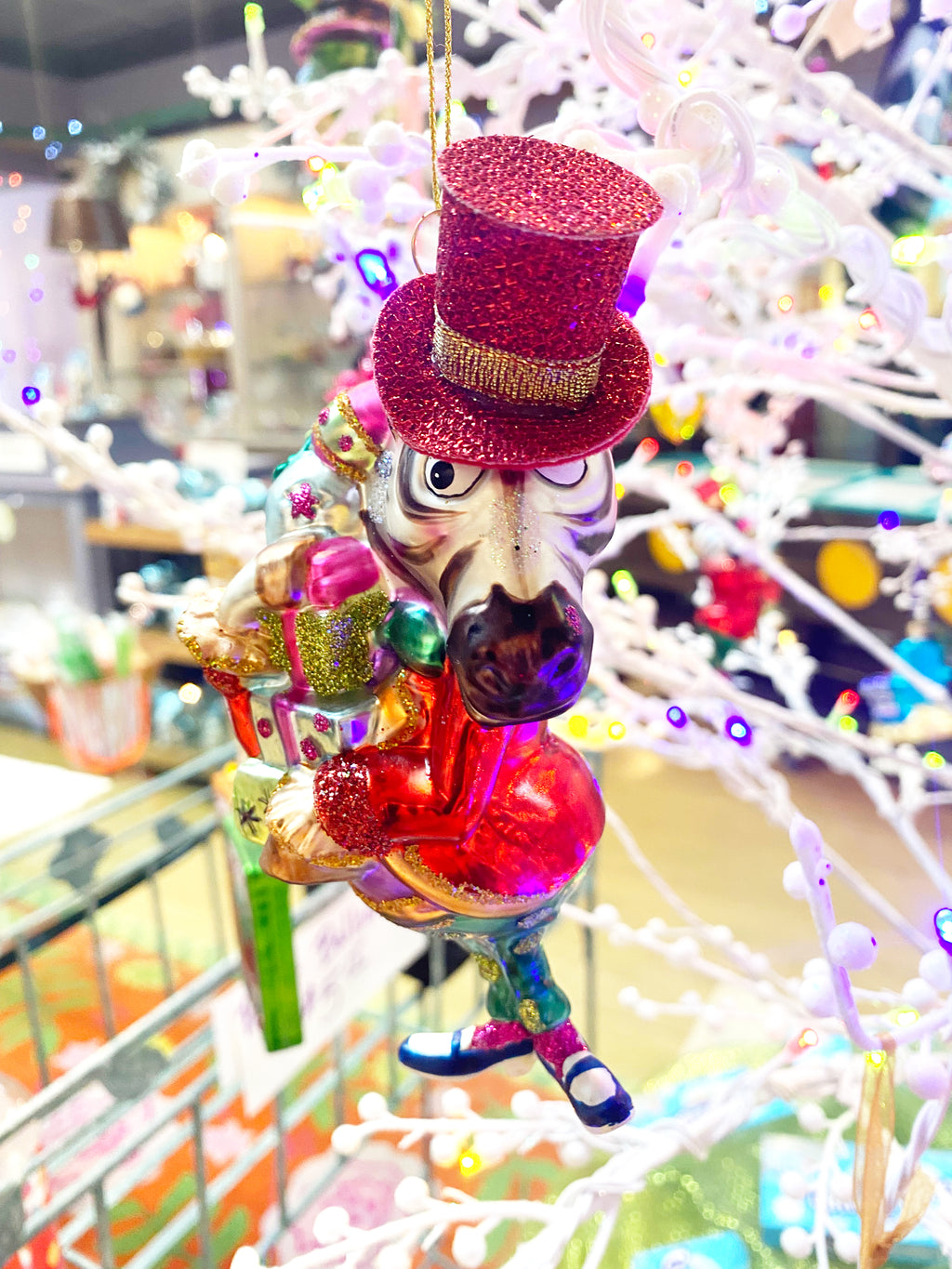 Mr. Zebra with Gifts - December Diamonds -6"
