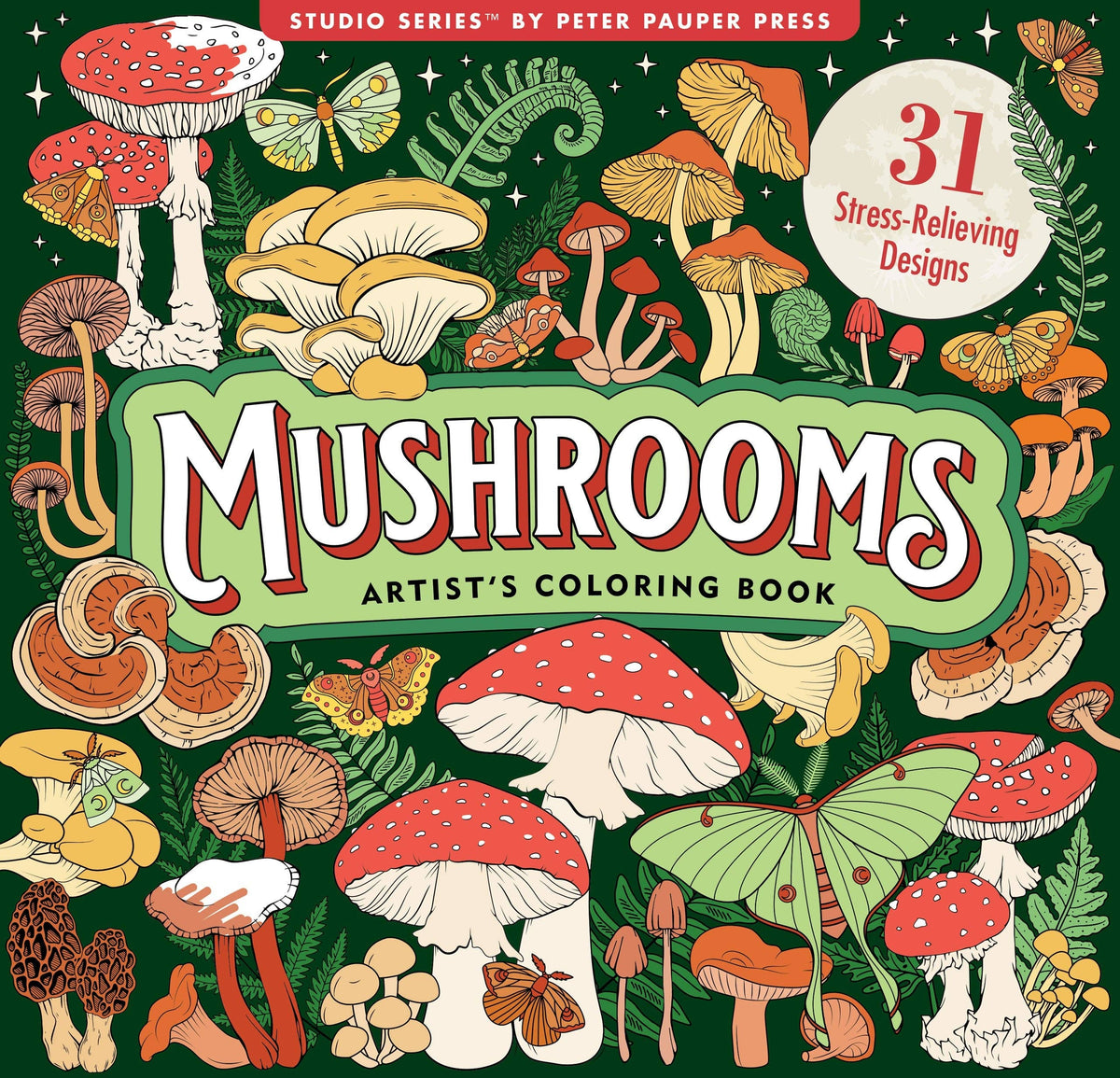 coloring book mushrooms