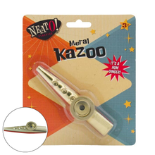 Load image into Gallery viewer, Metal kazoo in packaging with 'Neato' branding
