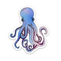 Gradient blue and pink octopus sticker on a white background