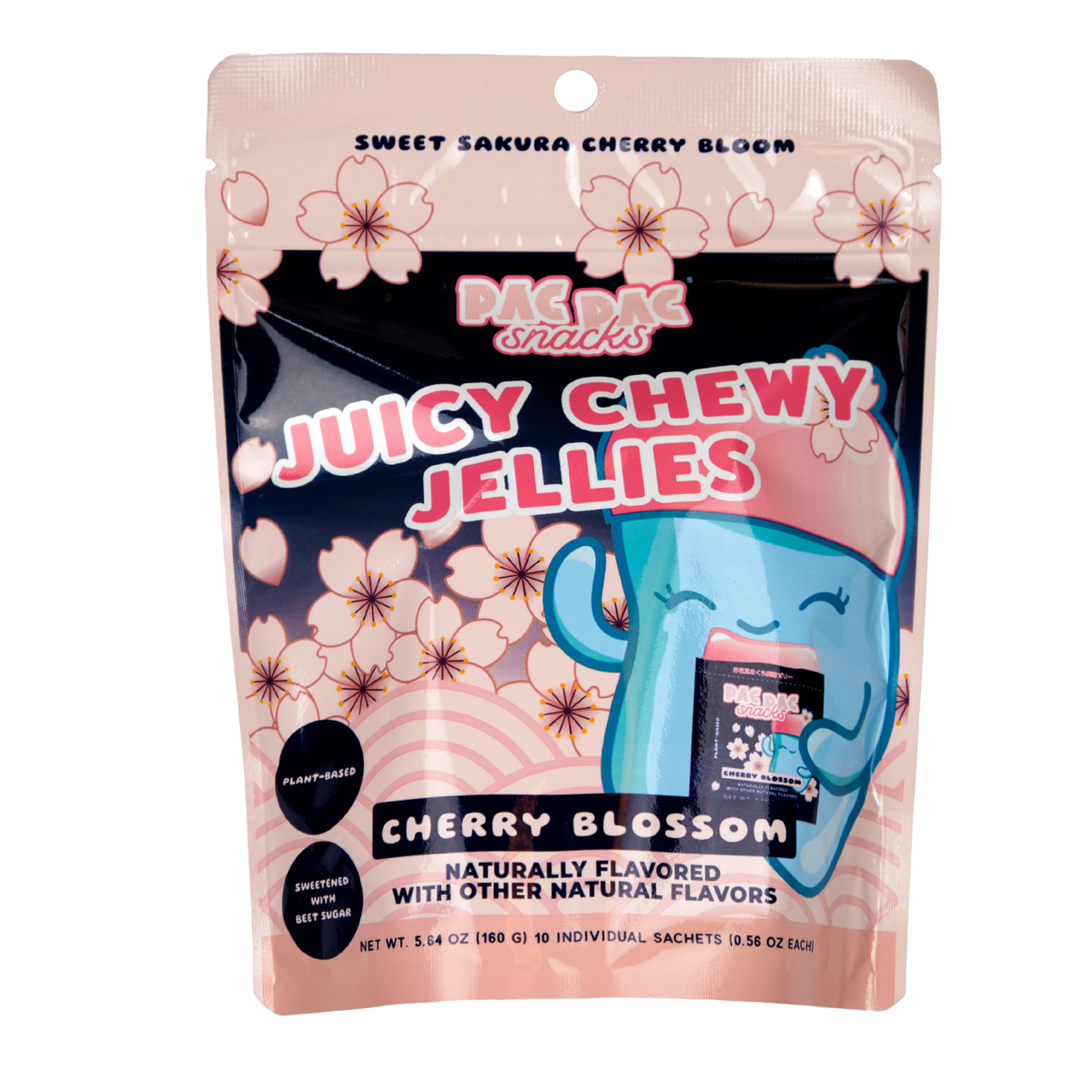 Pac Pac  Juicy Chewy Jellies Cherry Blossom 5.64oz bag
