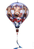 Patriotic Highland Cow Balloon Spinner