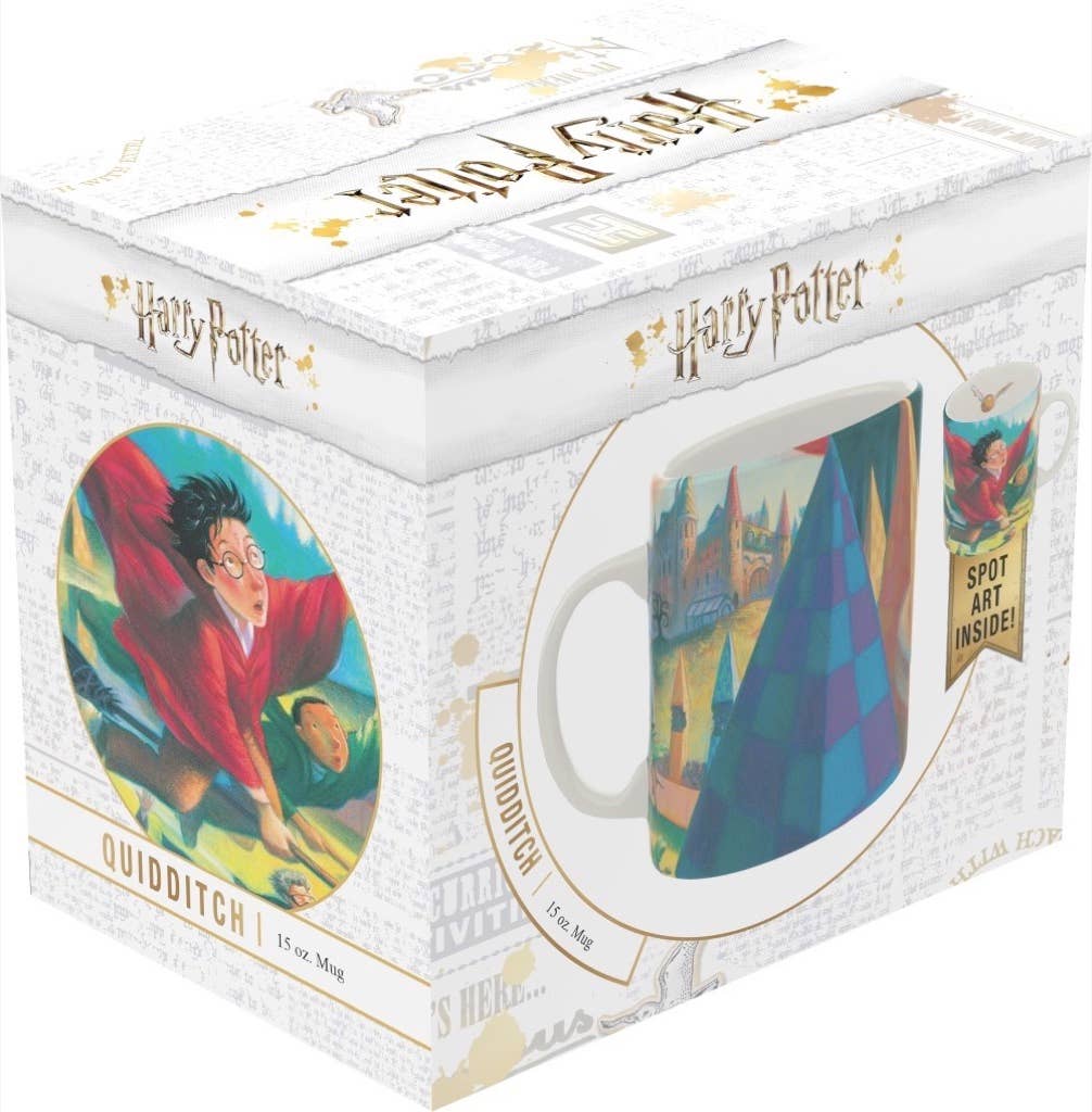Harry Potter mug in packaging with character illustration on a white background