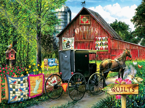 



Information

Name
Quilt_Sale
Alt text


Suggestion


Red barn with a horse-drawn carriage and quilt display in a garden setting
