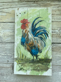 Rustic Rooster- Hand-painted Wooden Pallet Wallart