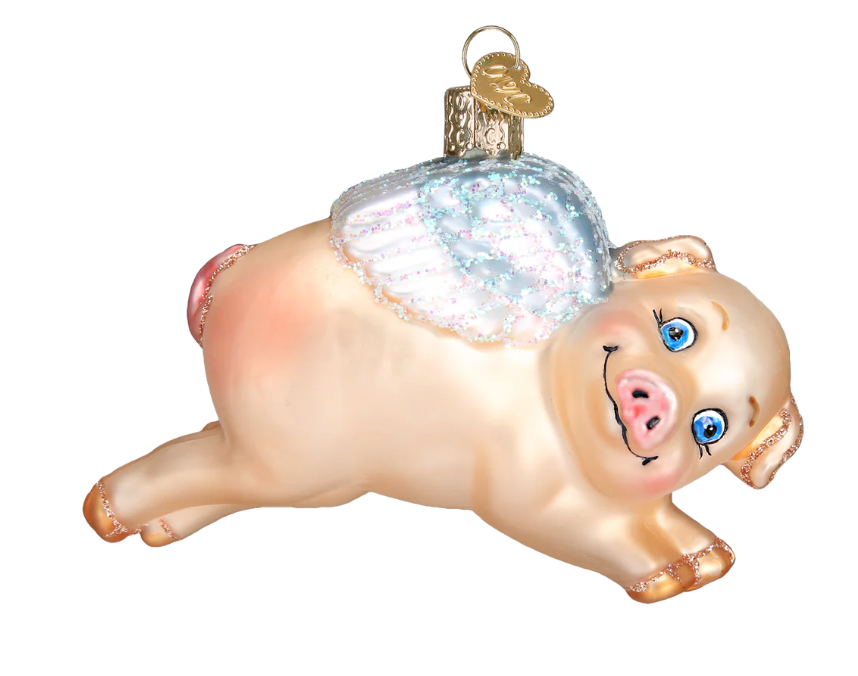 Flying Pig Ornament - Old World Christmas