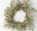 Sullivans - Cedar/Leaf/Berry Wreath - 24"