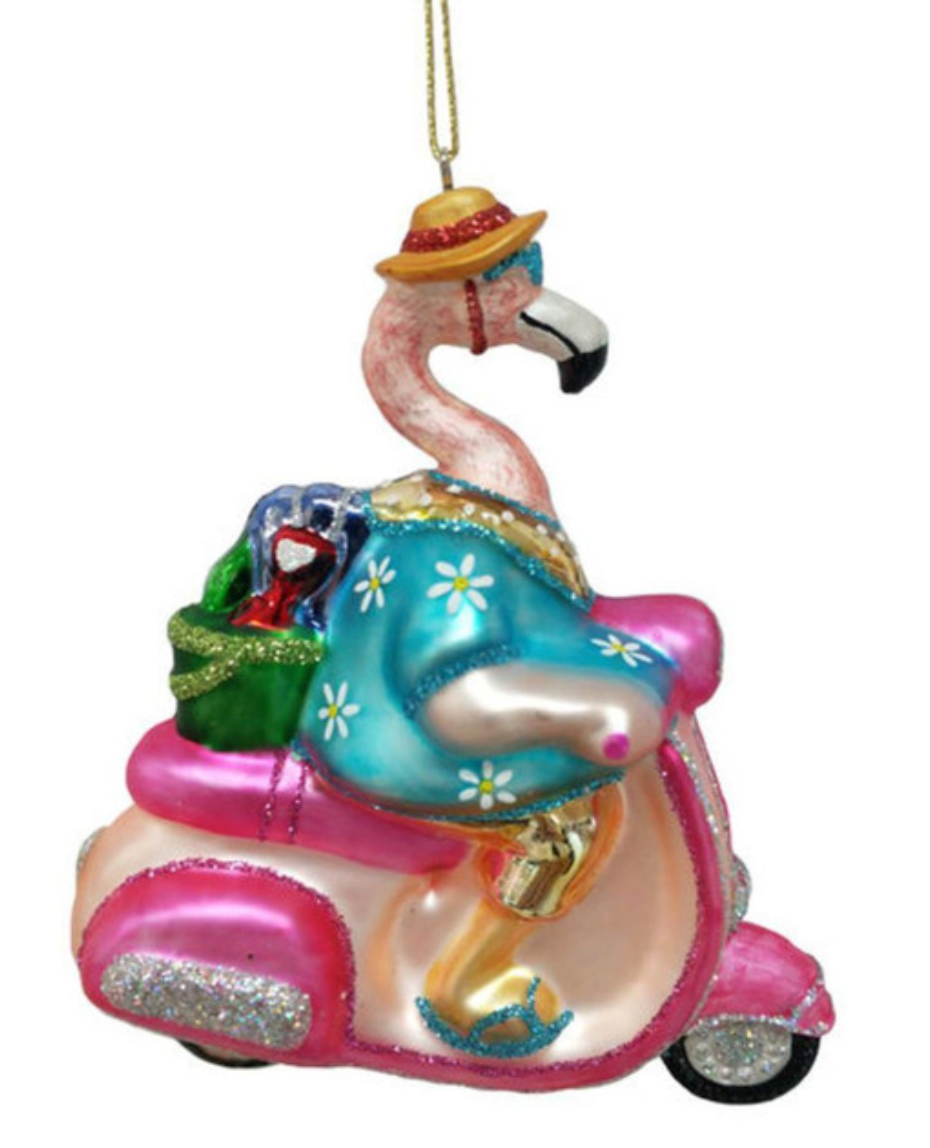December Diamonds - Flamingo on Scooter