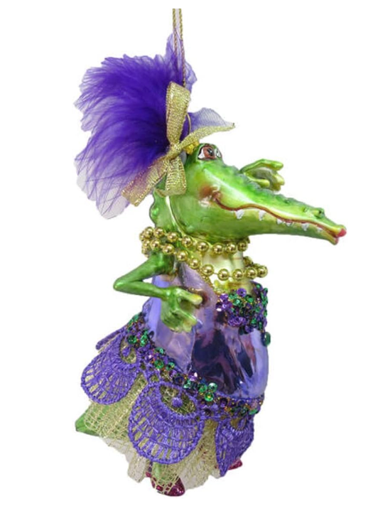 December Diamonds - Mrs. Mardi Gras Crocodile