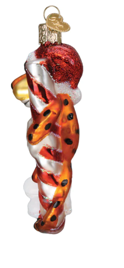 Chester the Cheeta on Candy Cane Ornament - Old World Christmas