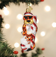 Load image into Gallery viewer, Chester the Cheeta on Candy Cane Ornament - Old World Christmas
