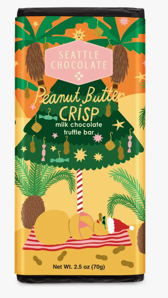 Peanut Butter Crisp Truffle Bar - Seattle Chocolate 2.5 oz