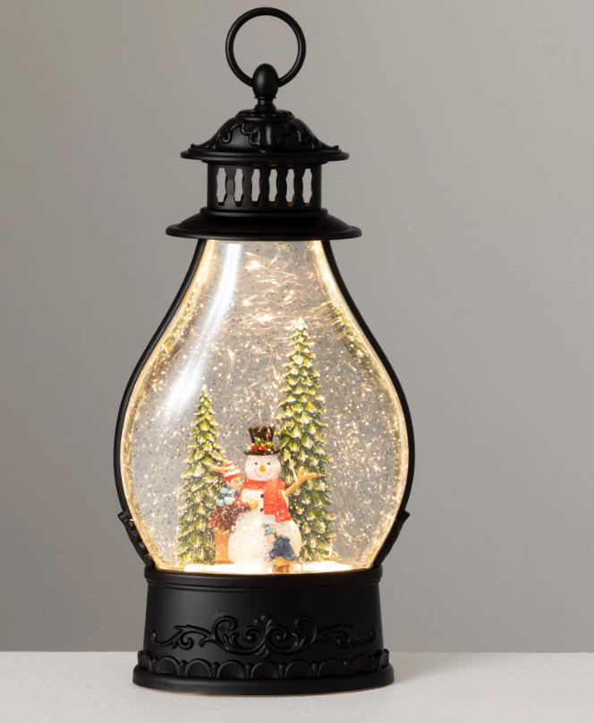 LIGHTED SNOWMAN LANTERN