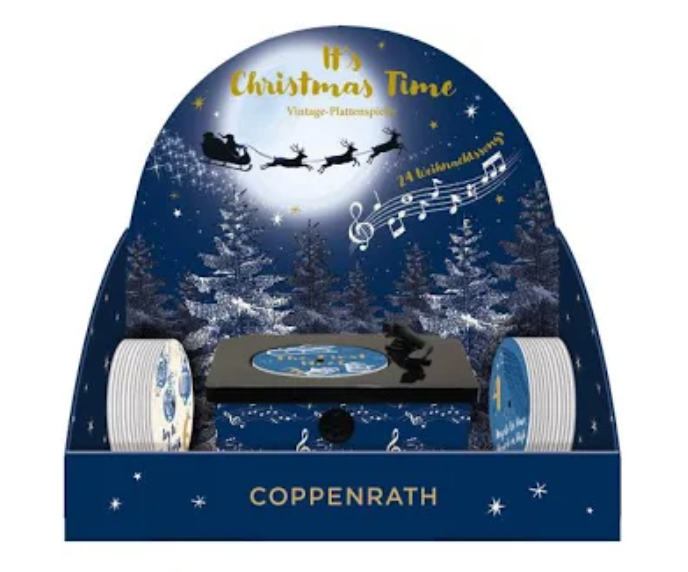 Vintage Gramophone Muscial Advent Calendar - Its Christmas Time