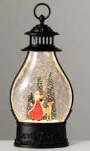 Load image into Gallery viewer, LIGHTED SANTA AND DEER SHIMMER LANTERN
