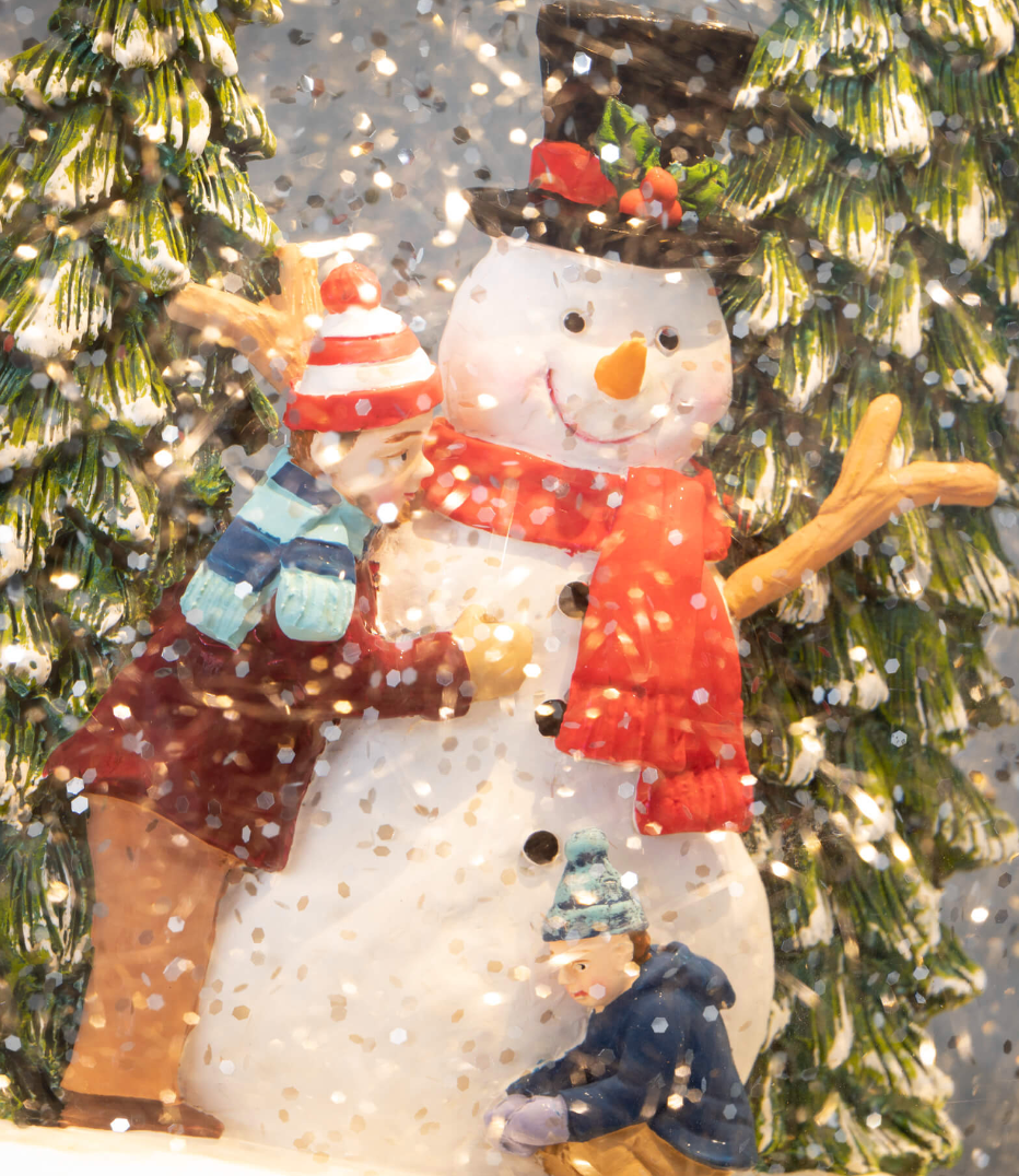 LIGHTED SNOWMAN LANTERN