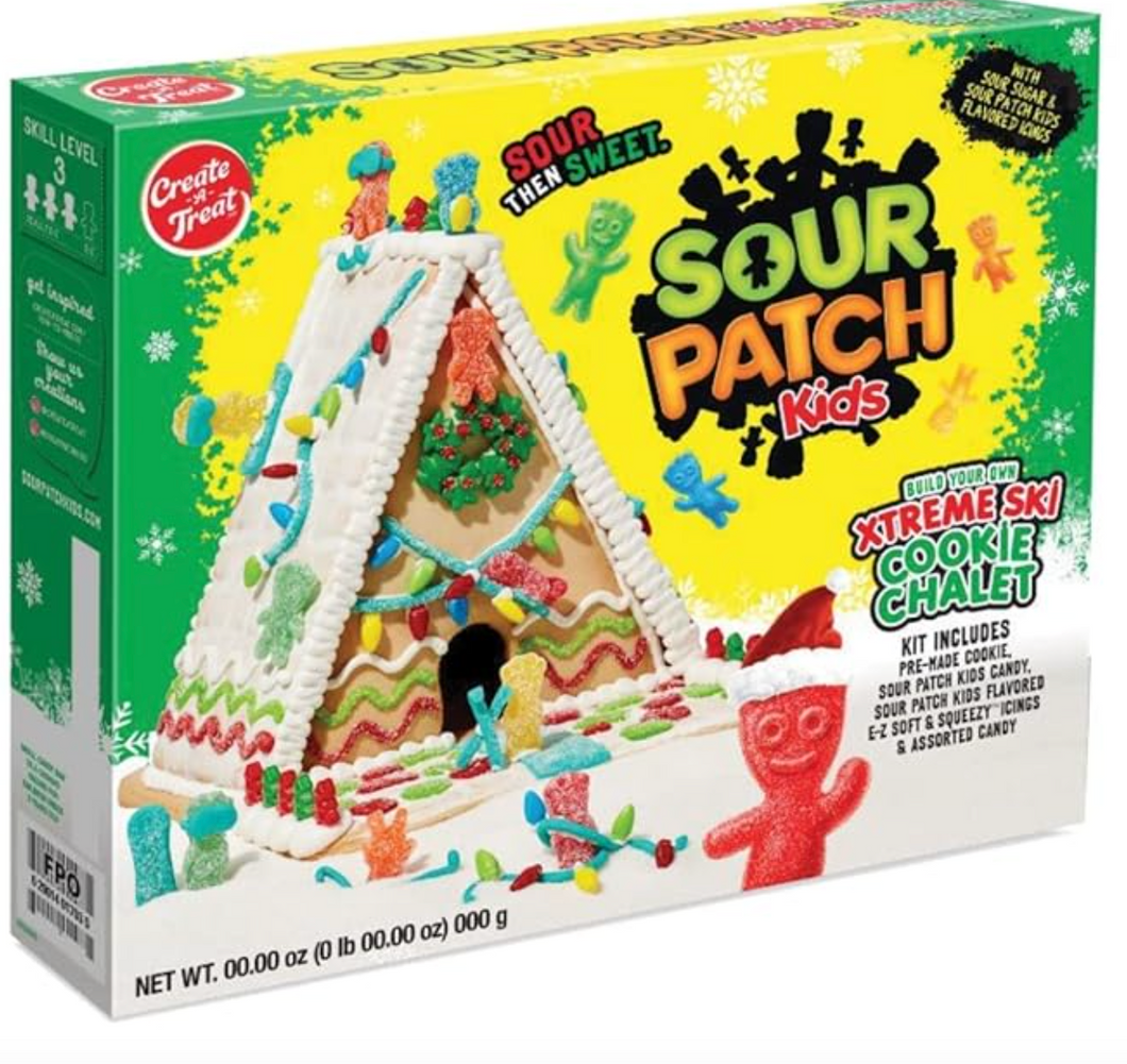 Create-A-Treat Sour Patch Kids Build Your Own Ultimate Ski Cookie Kit Chalet