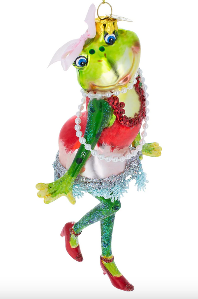 Merrill Mischief Glass Frog Ornament