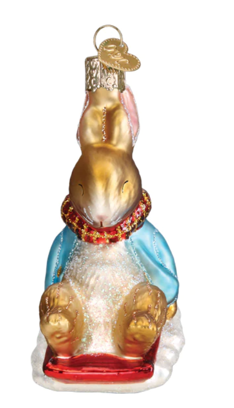 Peter Rabbit on a Sled Ornament - Old World Christmas
