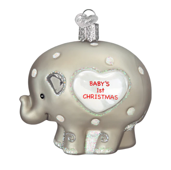 Baby's First Christmas Elephant Ornament - Old World Christmas
