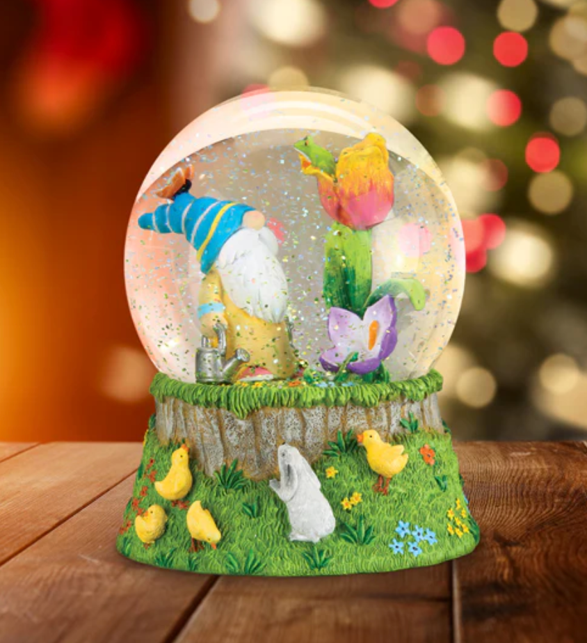 Spring Garden Gnome - Old World Christmas Snowglobe