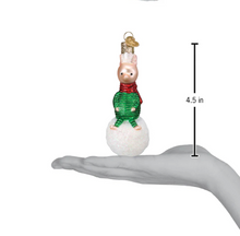 Load image into Gallery viewer, Piglet on Snowball Ornament - Old World Christmas
