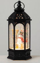 Load image into Gallery viewer, LED LANTERN WITH SNOWMAN SCENE - Sullivans

