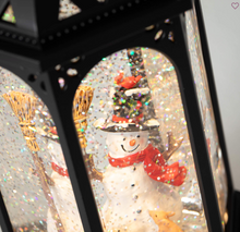 Load image into Gallery viewer, LED LANTERN WITH SNOWMAN SCENE - Sullivans
