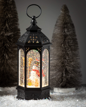Load image into Gallery viewer, LED LANTERN WITH SNOWMAN SCENE - Sullivans
