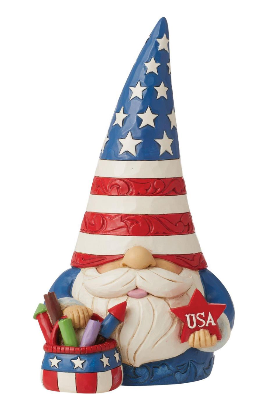 Jim Shores - Patriotic Gnome Fireworks Fig