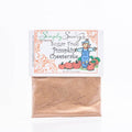 Package of Simply Savory's Sugar Free Pumpkin Cheesecake mix with a scarecrow and pumpkins design on the label.
