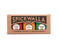Spicewalla spice set packaging with four colored containers on a white background