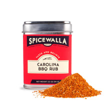 Load image into Gallery viewer, Spicewalla Carolina BBQ Rub spice can with red label on a white background

