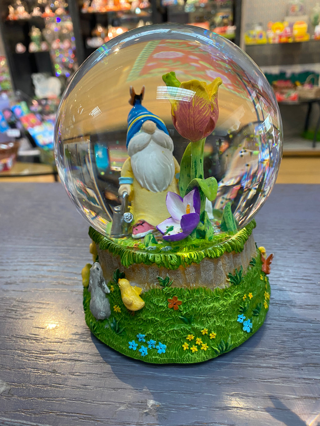 Spring Garden Gnome - Old World Christmas Snowglobe