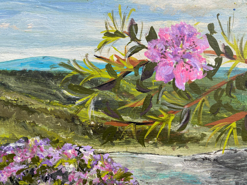 Spring in the North Carolina Mountains  reclaimed pallet wood painting