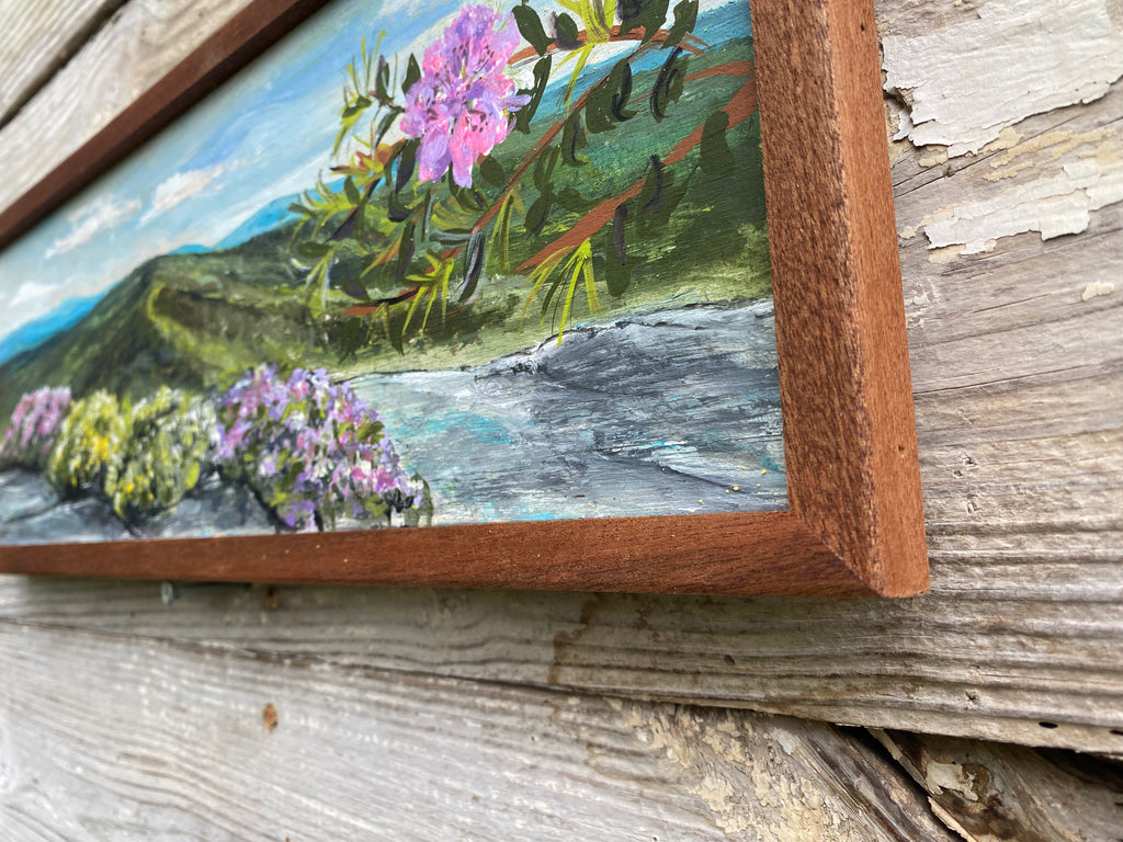 Spring in the North Carolina Mountains  reclaimed pallet wood painting