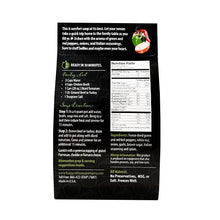Load image into Gallery viewer, Back of a soup package with text, nutrition facts, and ingredients.
